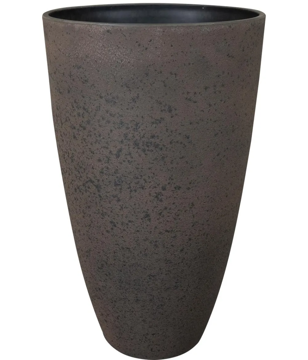 Ter Steege Blumentöpfe & Übertöpfe - Kunststoff-Vase Nova, konisch Braun