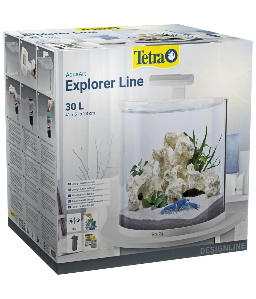 Tetra Einsteiger Aquarien - AquaArt LED Explorer-Line Crayfish, , 30 l Weiß