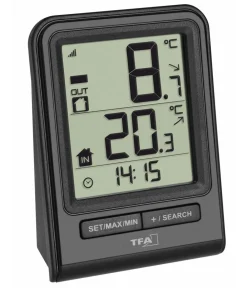TFA Funk-Thermometer Prisma Schwarz Hot