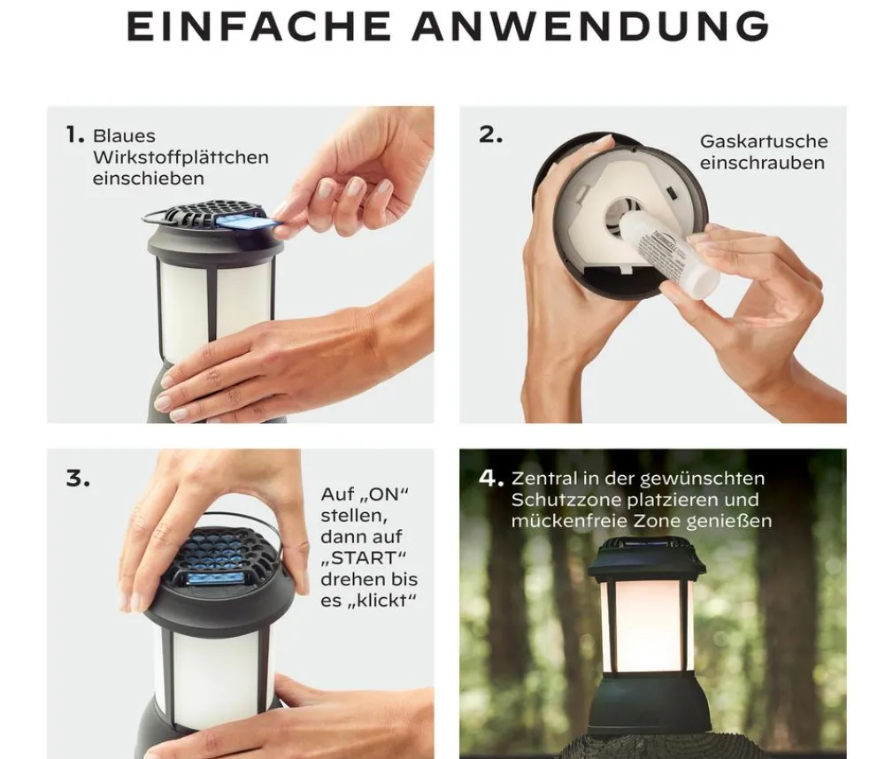 Thermacell Mückenabwehr Laterne ohne Wirkstoff, 1 Stk. Schwarz Discount