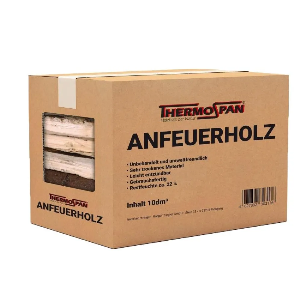 Thermospan Brennstoffe > Anfeuerholz, 60 x 10 dm³