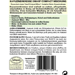 Thompson & Morgan Blumensamen > Samen Kapuzinerkresse 'Dwarf Compact Mischung'