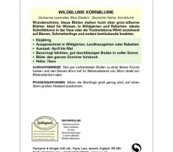 Thompson & Morgan Blumensamen - Samen Wildblume 'Blue Diadem' Blau
