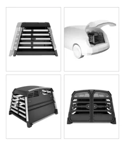THULE® Allax Double L Compact Hundetransportbox, ca. B96/H69/T87-93 cm Clearance