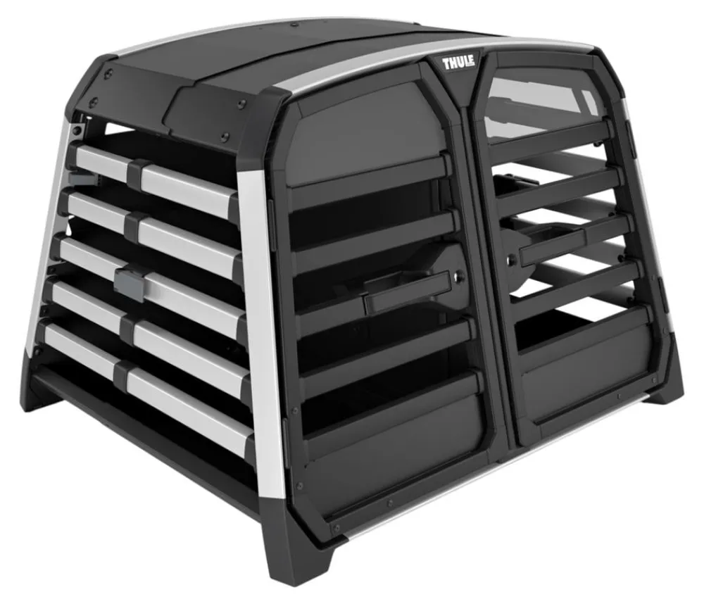 THULE® Allax Double M Compact Hundetransportbox, ca. B93/H65/T82-90 cm New