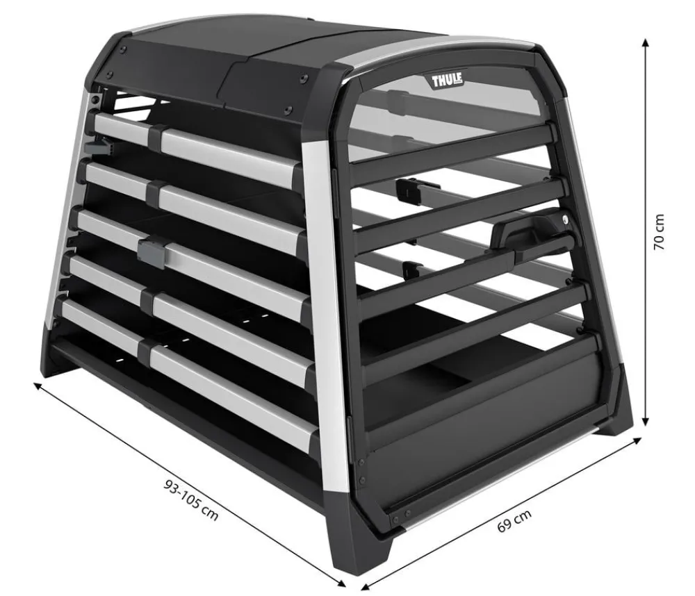 THULE® Hundetransportboxen - Allax L Hundetransportbox, ca. B69/H70/T93-105 cm