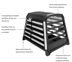 THULE® Hundetransportboxen - Allax L Hundetransportbox, ca. B69/H70/T93-105 cm