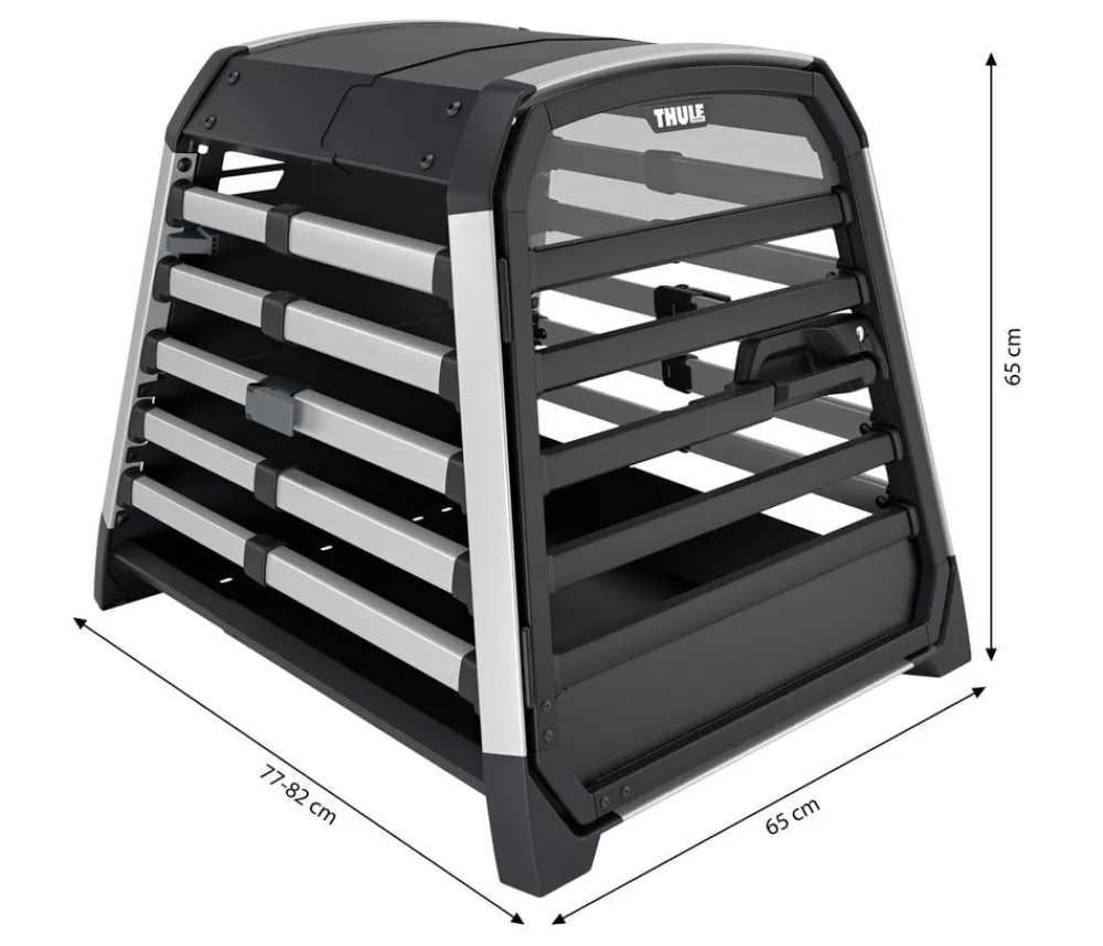 THULE® Hundetransportboxen - Allax M Compact Hundetransportbox, ca. B65/H65/T77-82 cm