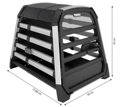 THULE® Hundetransportboxen > Allax S Hundetransportbox, ca. B58/H55/T72-80 cm