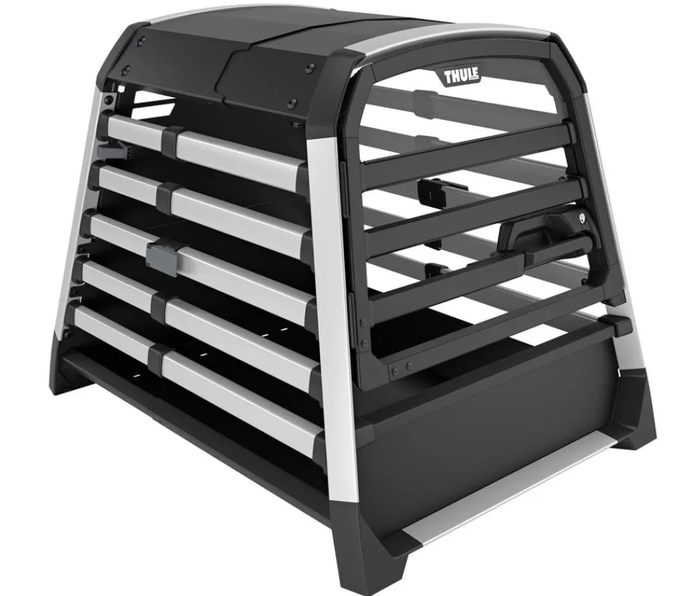 THULE® Hundetransportboxen - Allax threshold compatible M Hundetransportbox für Fahrzeuge mit Ladekante, ca. B65/H65/T82-90 cm