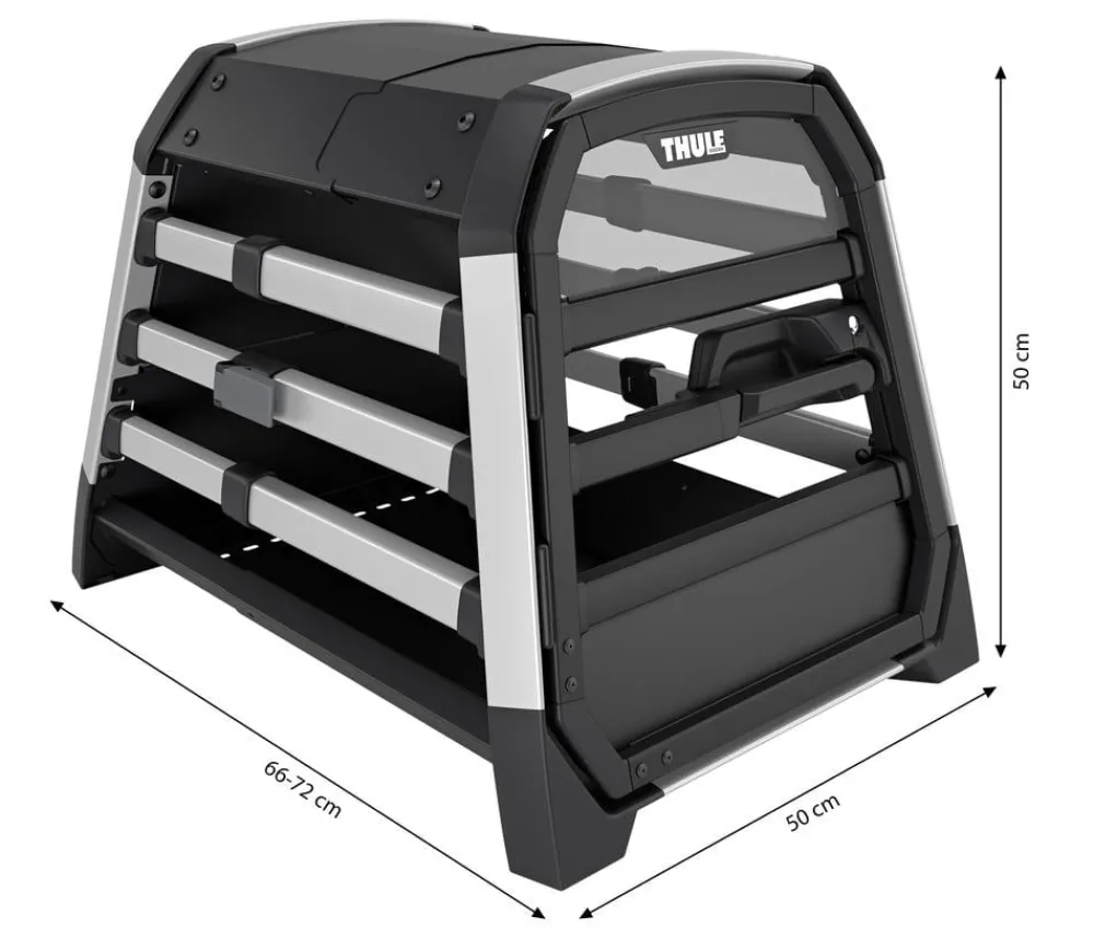 THULE® Hundetransportboxen > Allax XS Hundetransportbox, ca. B50/H50/T66-72 cm