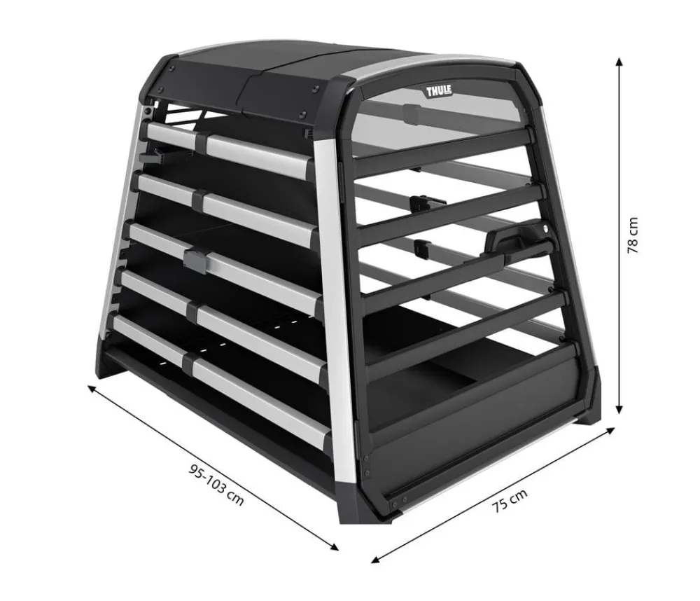 THULE® Hundetransportboxen - Allax XXL Compact Hundetransportbox, ca. B75/H78/T95-103 cm