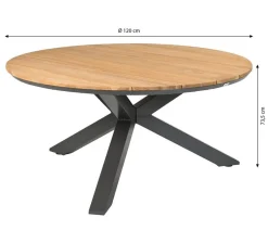 Tierra Outdoor Gartentisch Orbital, ca. Ø120/H73,5 cm Discount