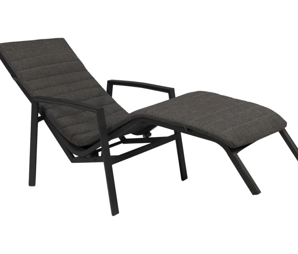 Tierra Outdoor Relaxliege Wave, ca. B53/H95/T165 cm Dunkelgrau Sale