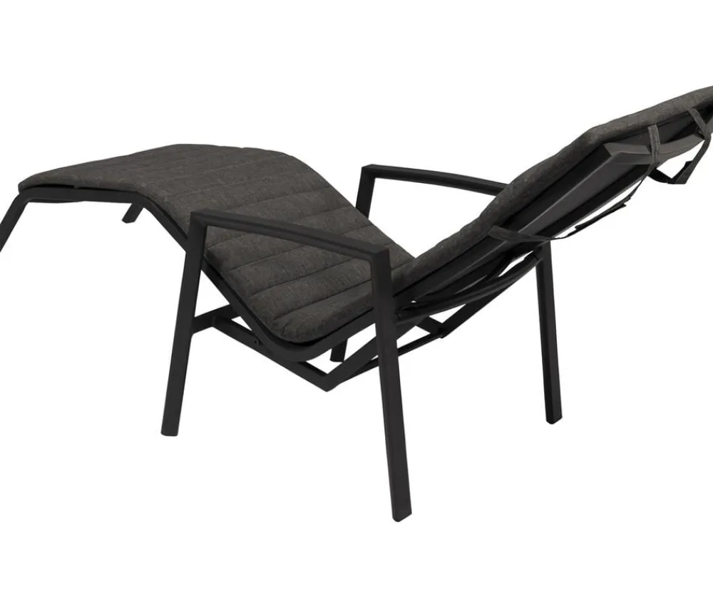 Tierra Outdoor Relaxliege Wave, ca. B53/H95/T165 cm Dunkelgrau Sale