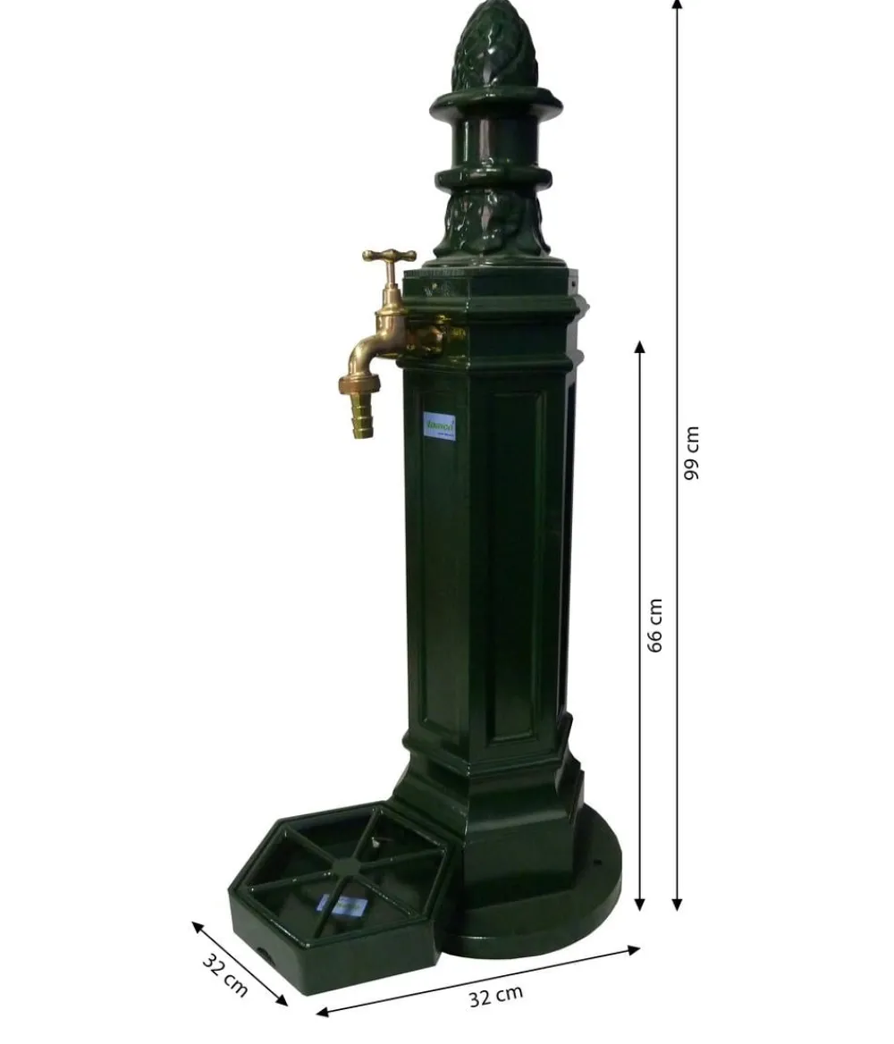 tomco Gartenbrunnen > Aluminium-Gartenbrunnen Antik, ohne Wasserhahn, ca. H99 cm