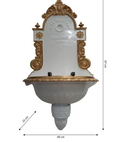 tomco Gartenbrunnen > Aluminium-Wandbrunnen Wiener Bassena, ohne Hahn, ca. 87 cm