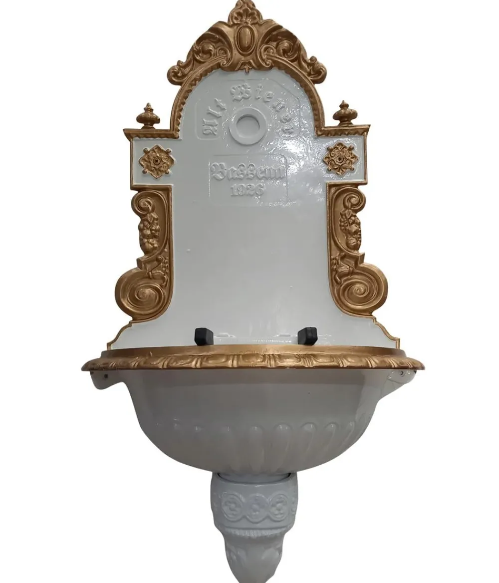 tomco Gartenbrunnen > Aluminium-Wandbrunnen Wiener Bassena, ohne Hahn, ca. 87 cm
