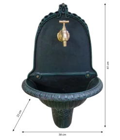 tomco Gartenbrunnen - Aluminium-Wandbrunnen Easy, ca. H61 cm