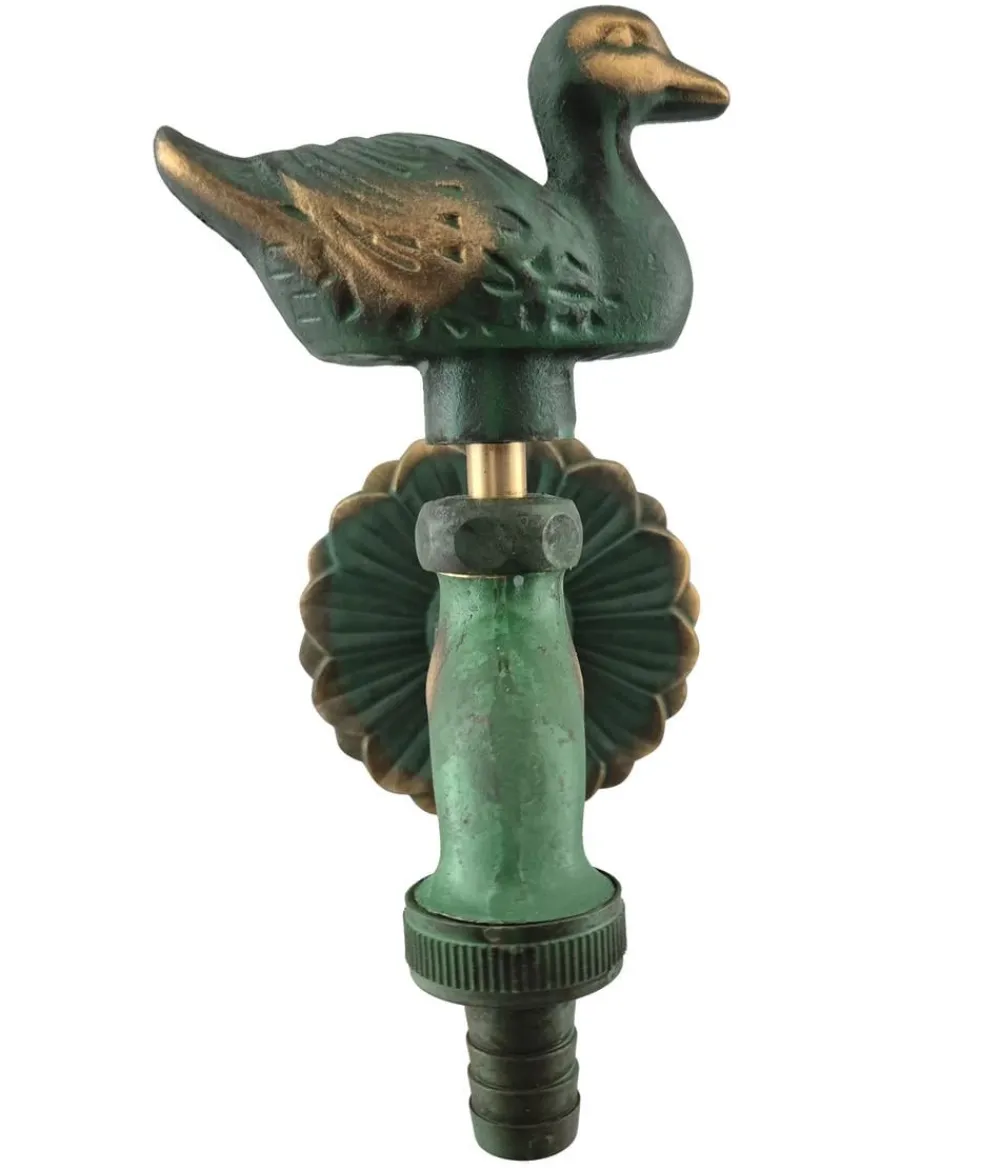 tomco Messing-Wasserhahn Ente 1/2, mit Rosette Hot