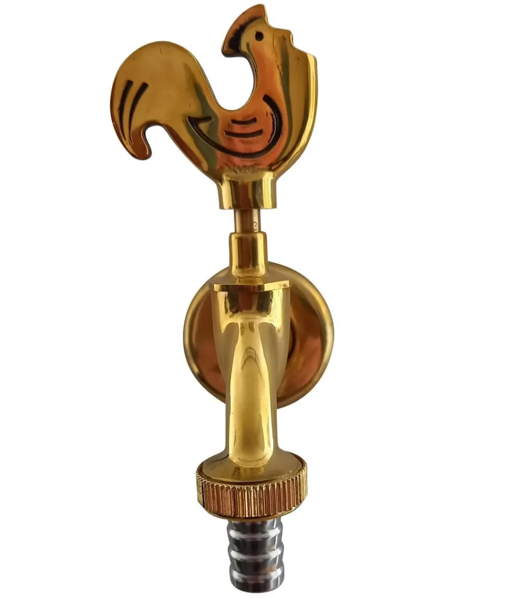 tomco Messing-Wasserhahn Gockel 1/2, ohne Rosette Gold Discount