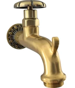 tomco Brunnen Zubehör > Messing-Wasserhahn mit Hebel 1/2, extra langer Schaft