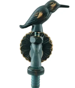 tomco Brunnen Zubehör - Messing-Wasserhahn Vogel 1/2, mit Rosette