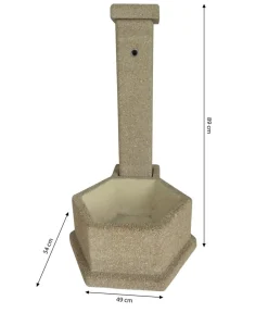 tomco Gartenbrunnen - Stein-Gartenbrunnen Korfu, ca. H89 cm Braun