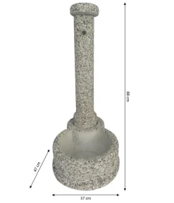 tomco Gartenbrunnen - Stein-Gartenbrunnen Siena, ca. H88 cm Grau