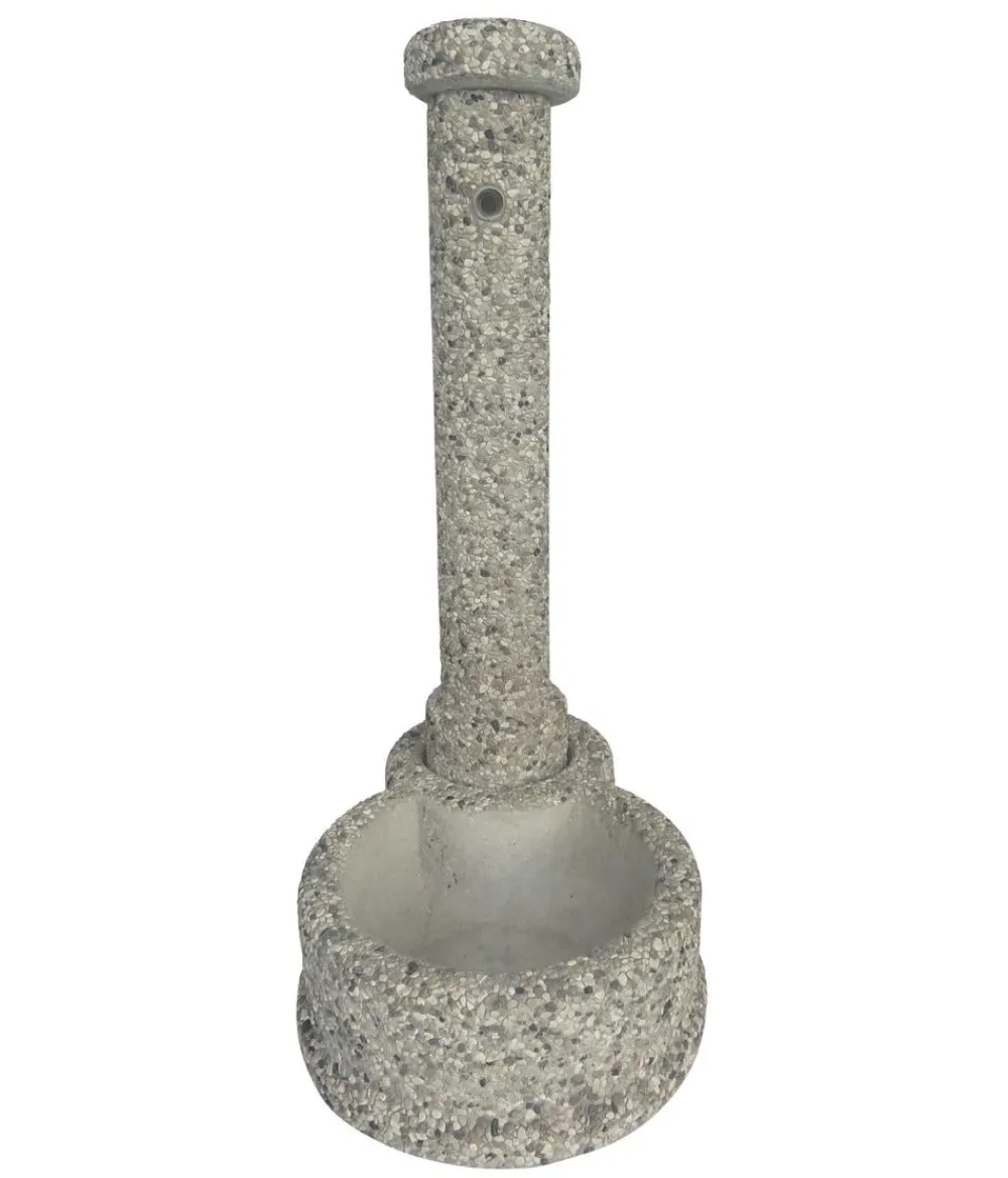 tomco Gartenbrunnen - Stein-Gartenbrunnen Siena, ca. H88 cm Grau