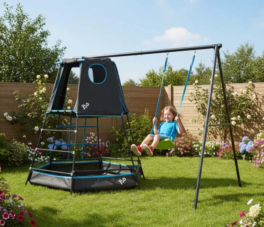TP Toys Gartenspielgeräte - Klettergerüst Move, ca. B350/H203/T119 cm Schwarz