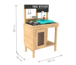 TP Toys Gartenspielgeräte - Matschküche Marienkäfer inkl. Waschbecken, ca. B55/H88/T33 cm Natur