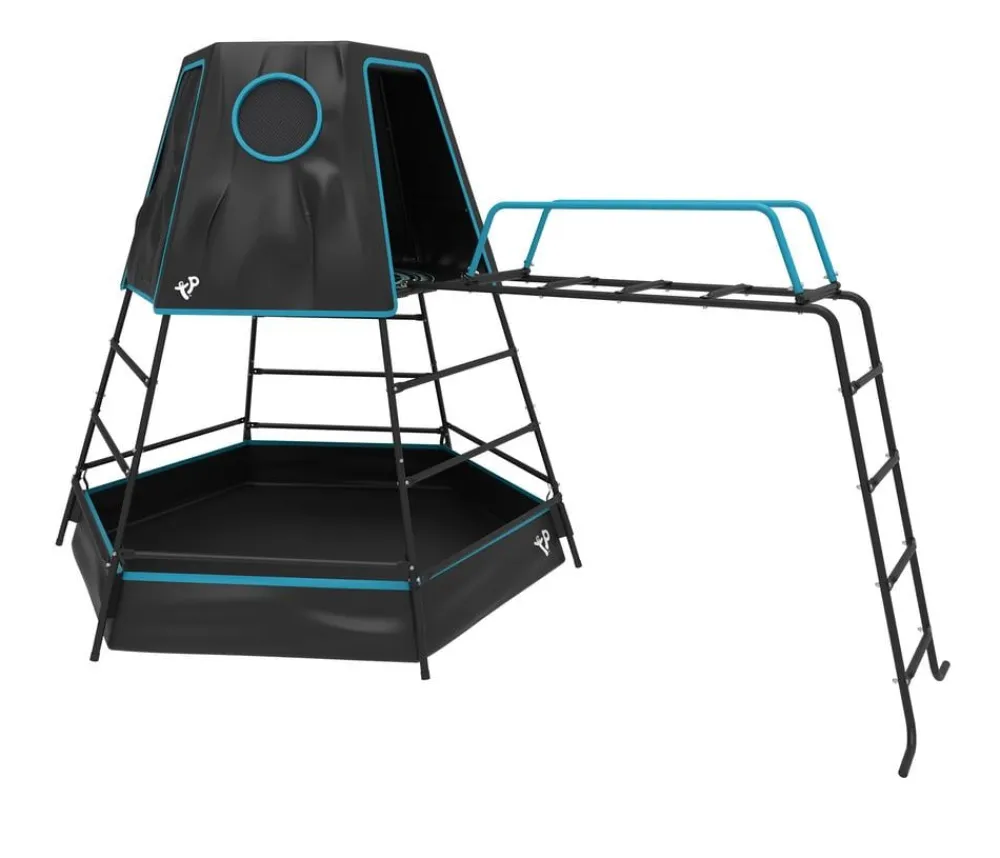 TP Toys Gartenspielgeräte - Spielturm Explorer, ca. B208/H201/T306 cm Schwarz