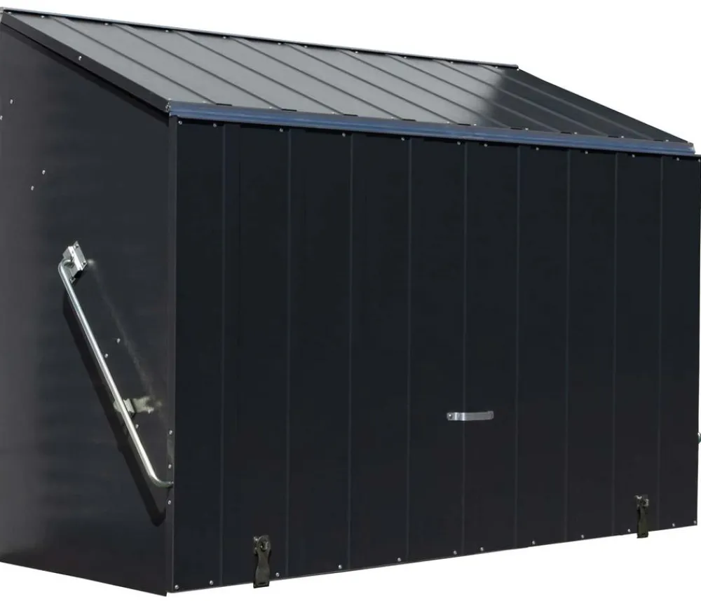 Trimetals Fahrradbox Sesame, ca. B185/H139/T76 cm Dunkelgrau New