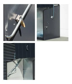 Trimetals Gartenschränke & Minigaragen - Fahrradbox Stowaway, ca. B138/H113/T89 cm Dunkelgrau
