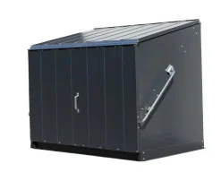 Trimetals Gartenschränke & Minigaragen - Fahrradbox Stowaway, ca. B138/H113/T89 cm Dunkelgrau