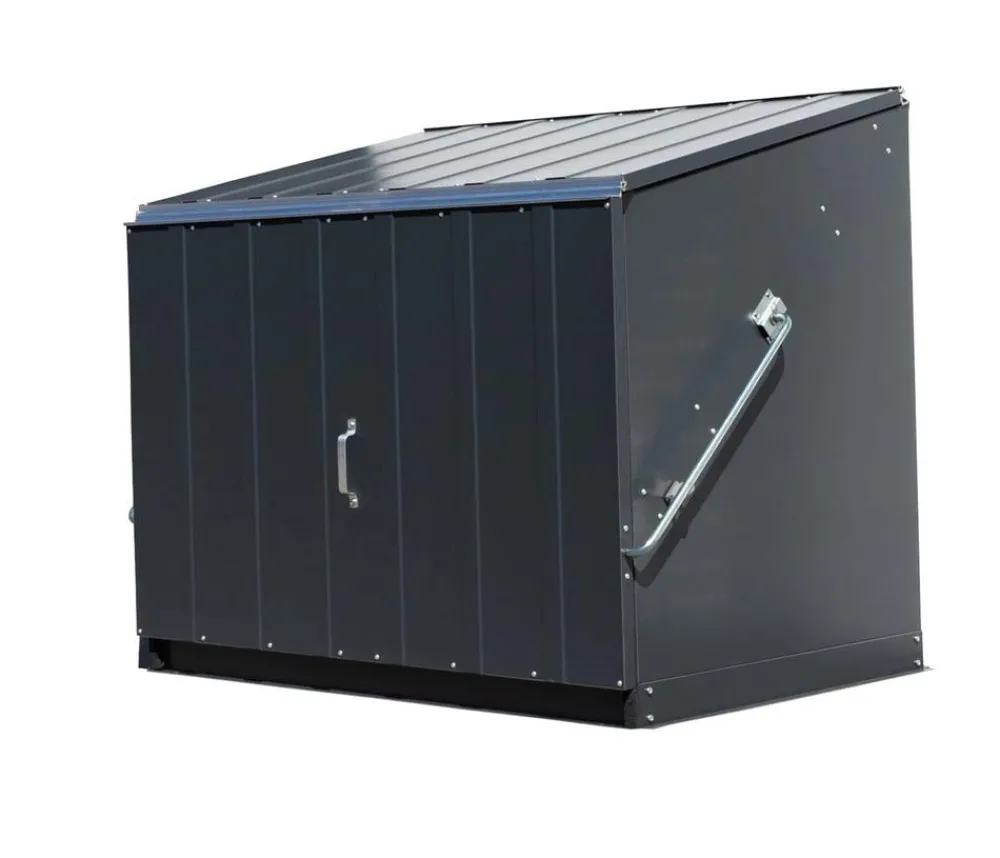 Trimetals Gartenschränke & Minigaragen - Fahrradbox Stowaway, ca. B138/H113/T89 cm Dunkelgrau
