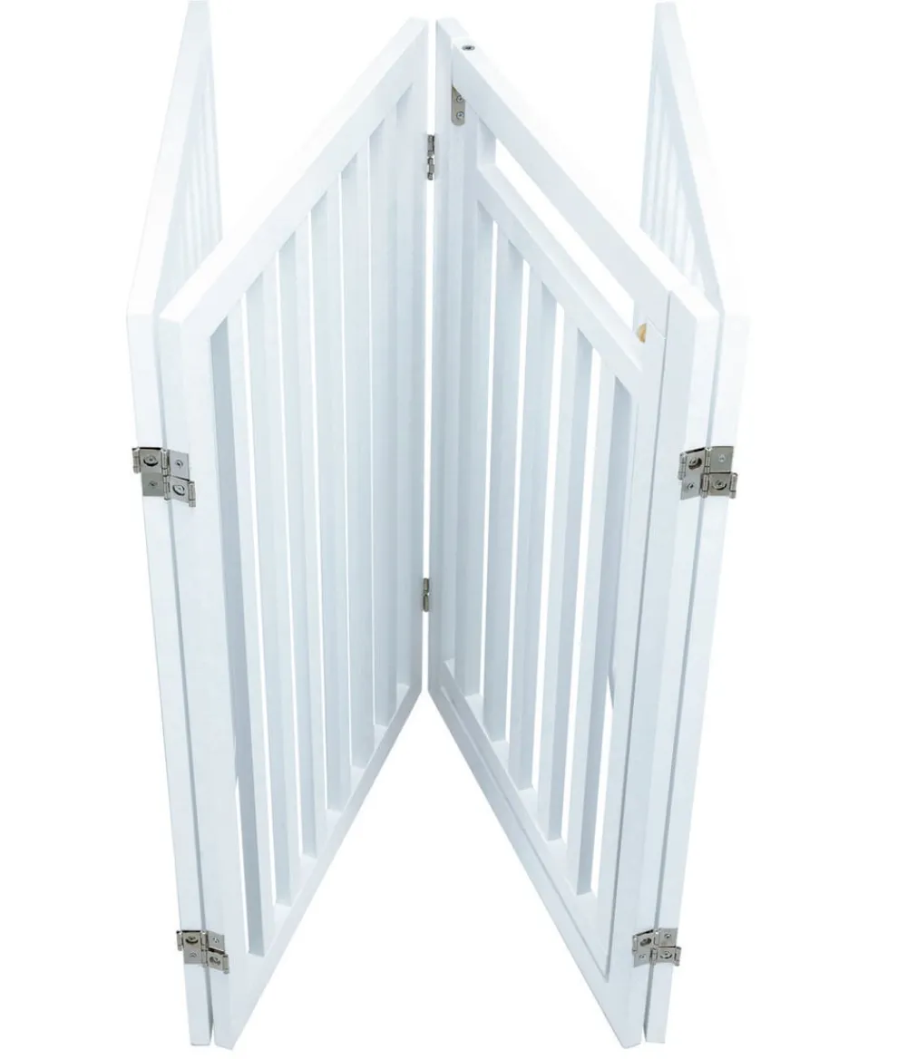 Trixie Mehr Hundezubehör - Absperrgitter mit Tür, 4-teilig, ca. B60-160/H81 cm
