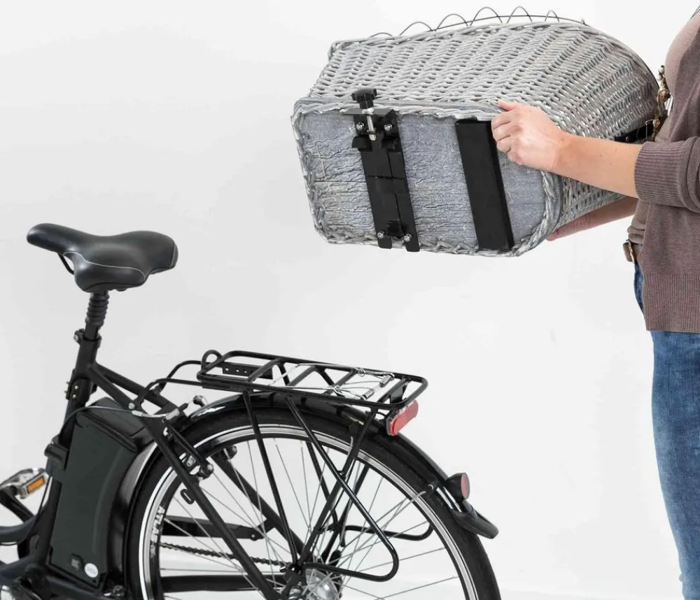 Trixie Fahrradkorb für Gepäckträger, ca. B35/H49/T55 cm Grau Online