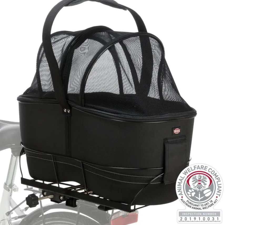 Trixie Fahrradkorb Long für Gepäckträger, ca. B29/H49/T60 cm Schwarz Sale