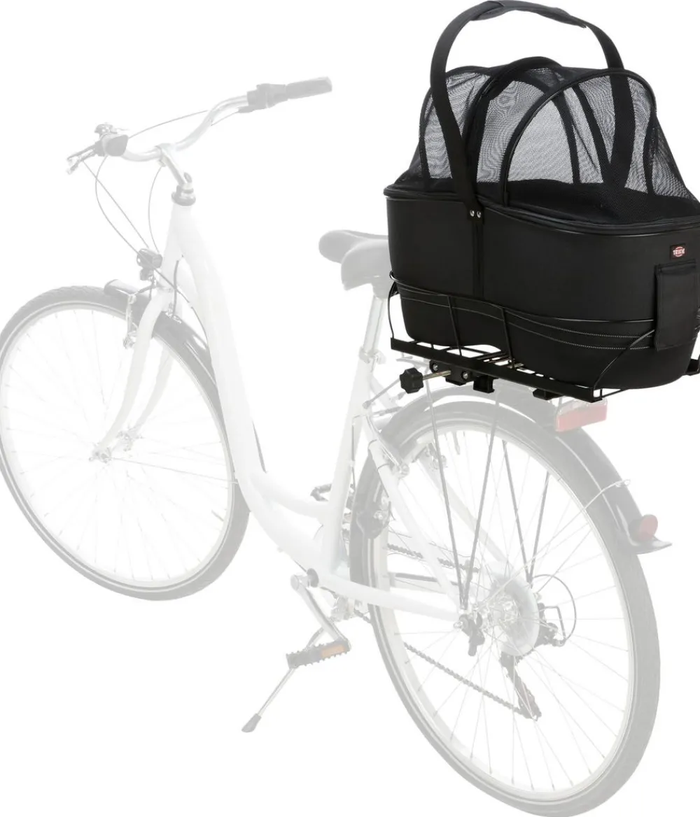 Trixie Fahrradkorb Long für Gepäckträger, ca. B29/H49/T60 cm Schwarz Sale