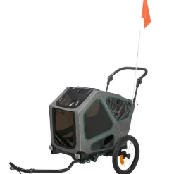 Trixie Mehr Transport & Unterwegs - Hunde-Fahrradanhänger, grau/abei