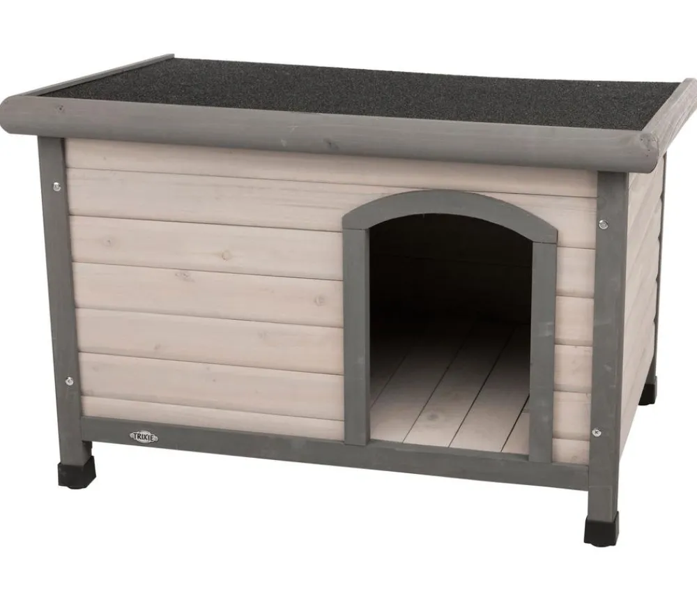 Trixie Mehr Hundeschlafplätze - Hundehütte Cassic mit Fachdach, Grau