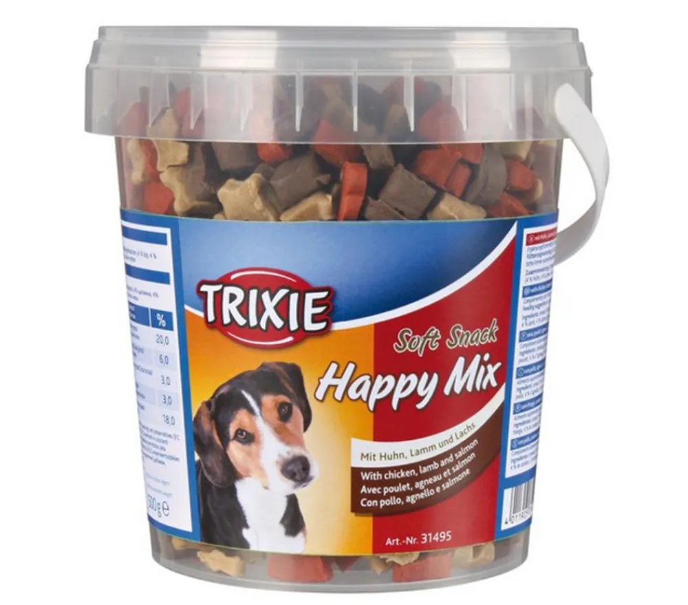 Trixie Hundeleckerlies > Hundesnack Soft Snack Happy Mix, 500 g