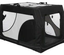 Trixie Hundetransportboxen - Hundetransportbox Vario Double, /grau, ca. B91/H61/T60 cm Schwarz