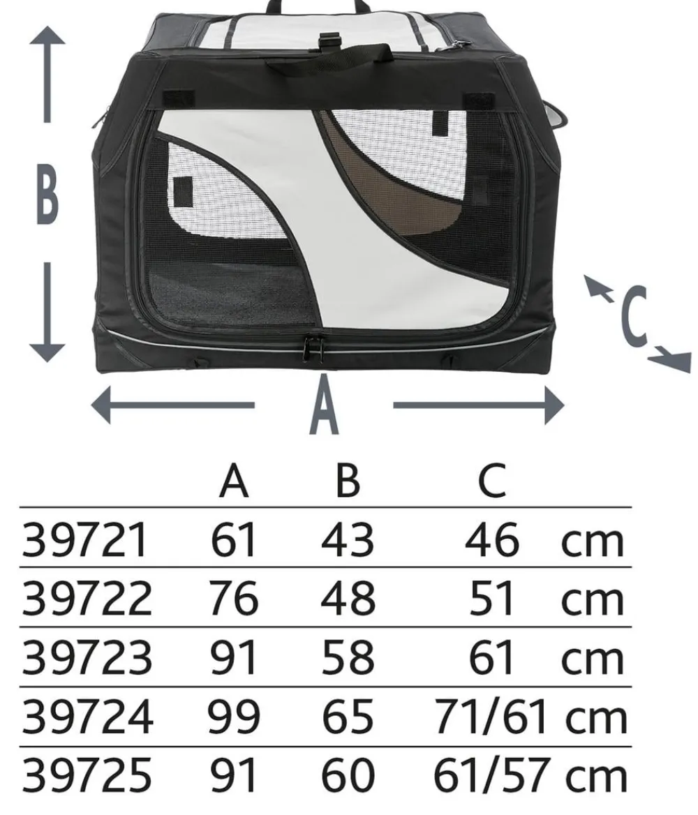 Trixie Hundetranportbox Vario, /grau Schwarz