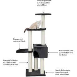 Trixie Kratzbaum Alicante, ca. B45/H142/T45 cm Anthrazit New