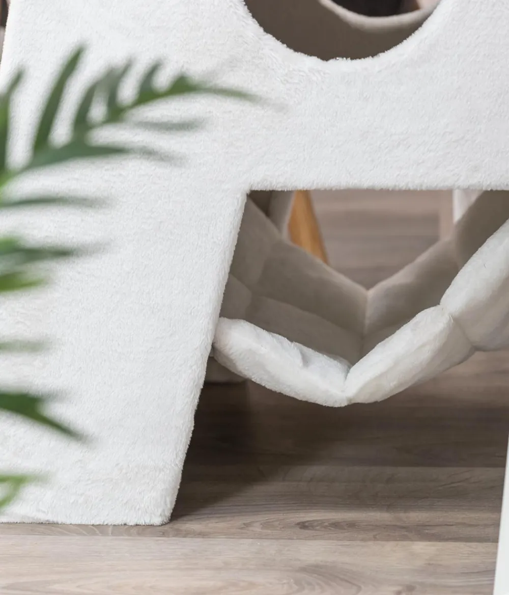 Trixie Kratzbäume & Kratzmöbel - Kratzbaum mit Wandbefestigung, , ca. B59/H110/T49 cm Grau