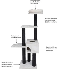 Trixie Kratzbaum Nita, lichtgrau, ca. B45/H147/T45 cm Hellgrau Outlet
