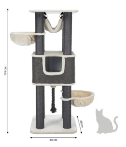 Trixie Kratzbaum XXL Humberto, ca. B68/H174/T68 cm Grau Discount